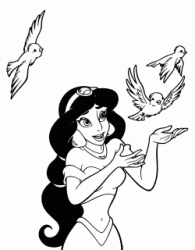 Jasmine lets the birds fly away