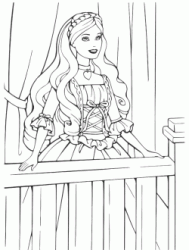 Barbie princess faces the balcony