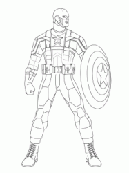 Captain America with one of his first armor