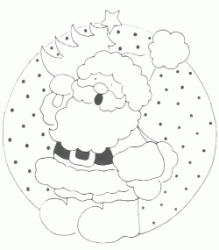 A ball with drawn Santa Claus