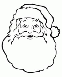 A close up of Santa Claus with his thick beard