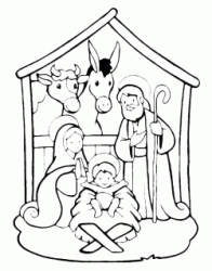Birth of Jesus in the stable