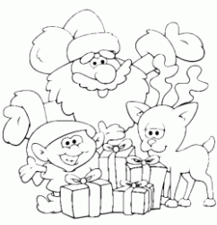 Santa Claus and his aides
