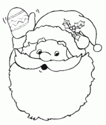 Santa Claus greetings with his hand