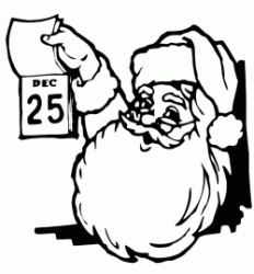 Santa Claus remembers that Christmas is December 25th