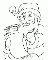Santa Claus with the list of gifts