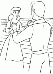 Cinderella and the Prince shake hands