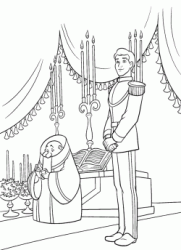 The Prince waits for Cinderella at the altar