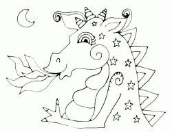 A dragon with the stars drawn on the body