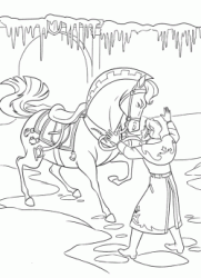 Prince Hans tries to calm his runaway horse