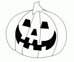 A classic Halloween pumpkin to color