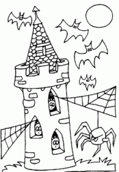 Bats attack the spiders on the tower