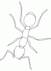 A stylized ant