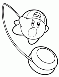 Kirby throws the yo yo