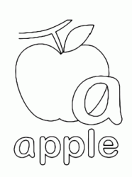 a for apple lowercase letter
