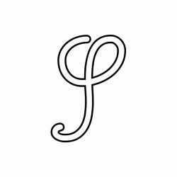 Cursive uppercase letter S