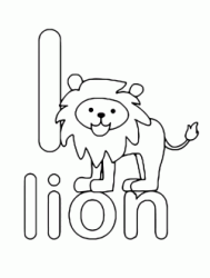 l for lion lowercase letter