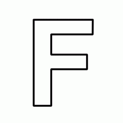 Letter F block capitals