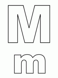 Letter M capital letters and lowercase