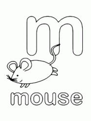 m for mouse lowercase letter