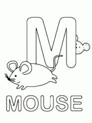M for mouse uppercase letter