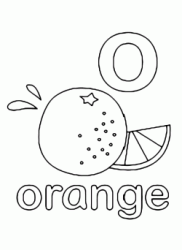 o for orange lowercase letter