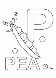 P for pea uppercase letter