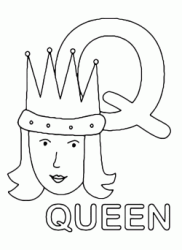 Q for queen uppercase letter