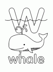 w for whale lowercase letter