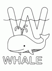 W for whale uppercase letter
