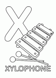X for xylophone uppercase letter
