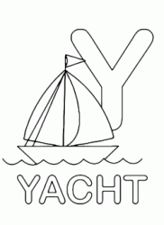 Y for yacht uppercase letter