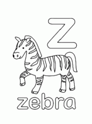 z for zebra lowercase letter