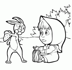Rabbit does not want to give Masha carrot