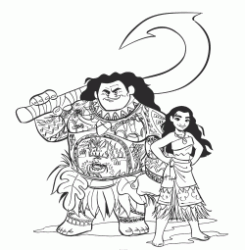 The Maona princess with the demigod Maui