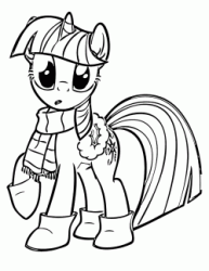 Twilight Sparkle with scarf and ankle boots