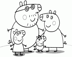 The Pig family Peppa George Daddy and Mummy Pig