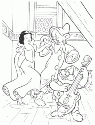 Snow white dances with Dopey