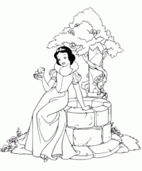 Snow White is waiting at the well