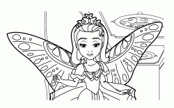 Princess Amber with butterfly wings