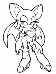Rouge the Bat with its wings open