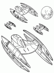 A fleet of ships Vulture droid