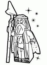 The wizard Vitruvius with his scepter