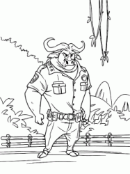 Chief Bogo the police chief of the Zootopia Police Department