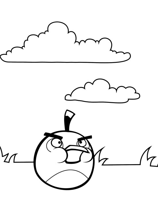 angry bird bomb coloring page