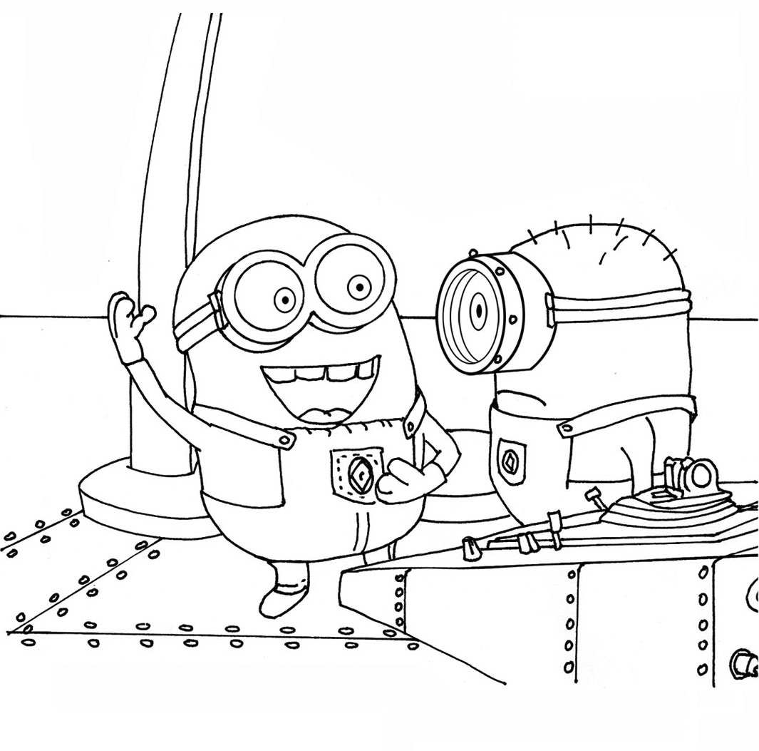 despicable me minion coloring pages dave