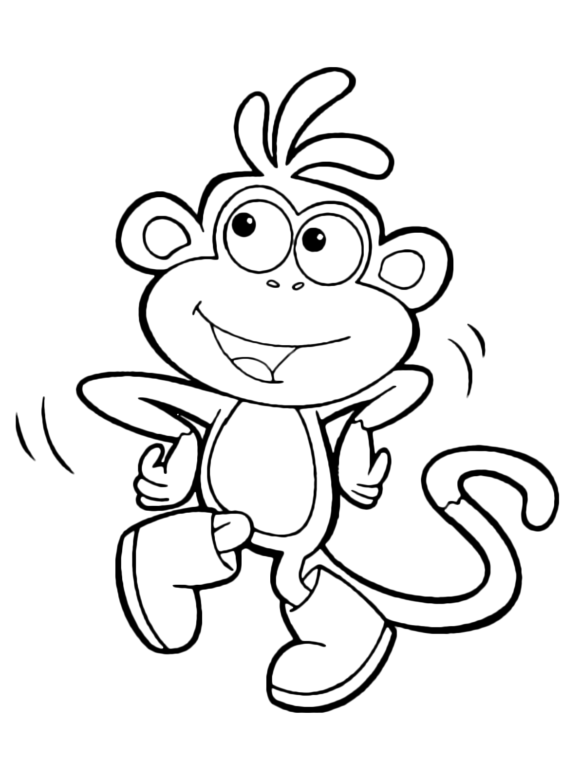 Dora the Explorer - Boots the monkey dancing happy