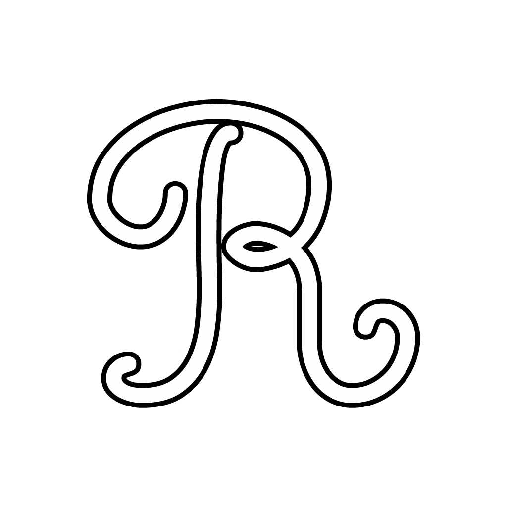 Cursive Fonts Letter R