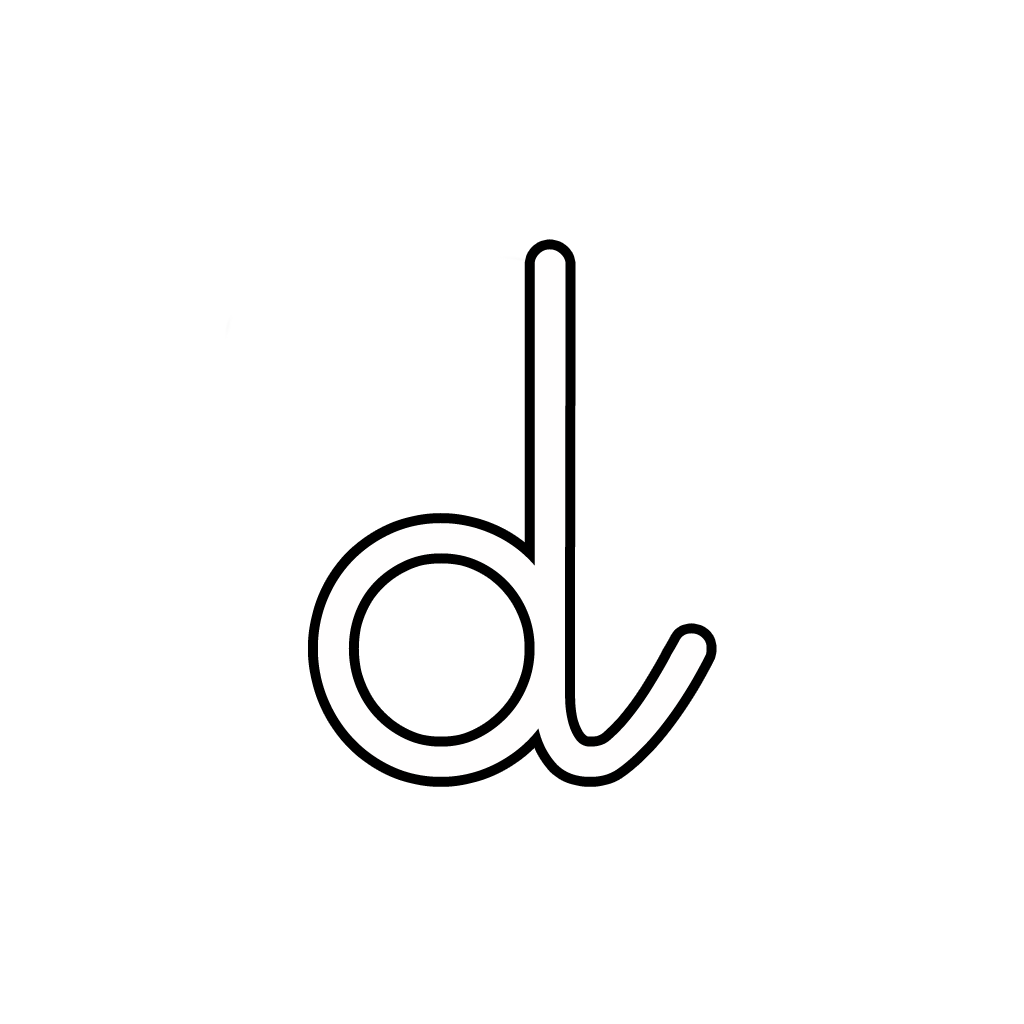 Letters And Numbers Letter D Lowercase Cursive