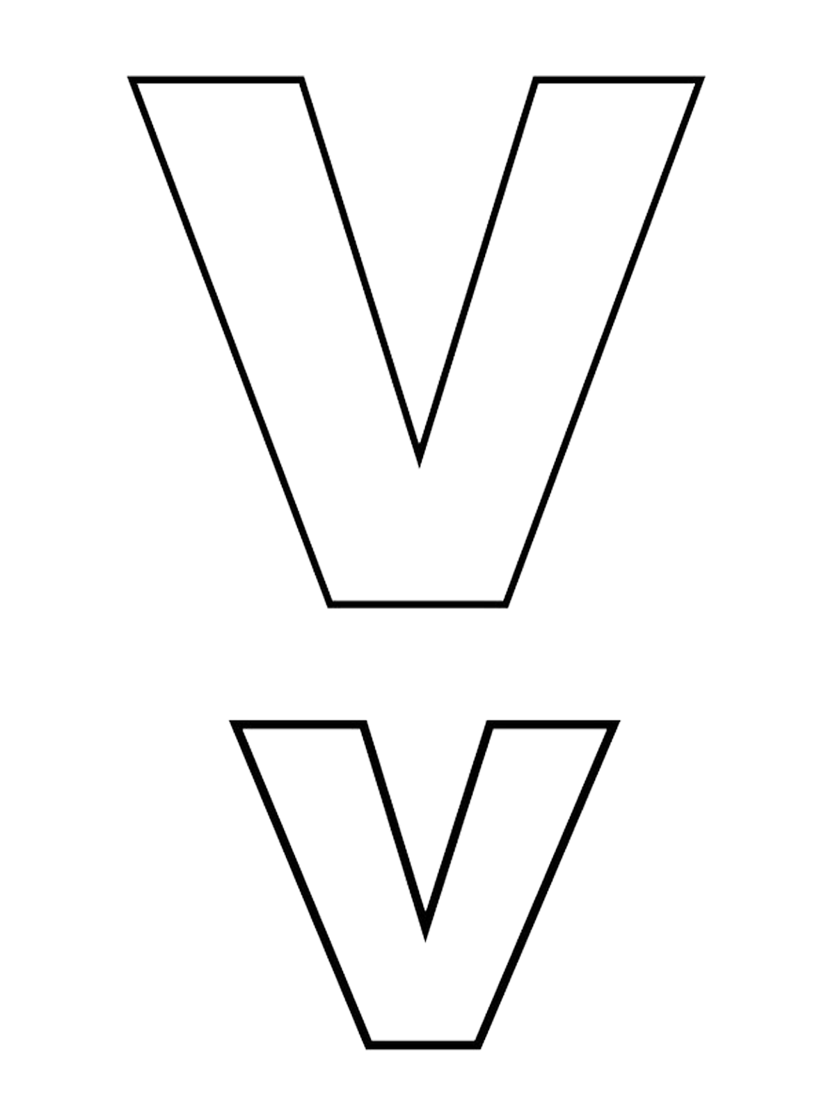 lowercase v